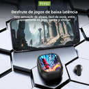 HTC NE20 Fones Bluetooth V6.0 – AI Tradutor, Touch Screen LCD, Wireless, Som Estéreo HD, Uso Esportivo e Longa Duração