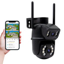 Câmera de Segurança Wi-Fi Externa 3MP HD à Prova d’Água – Monitoramento Remoto com Visão Noturna e Conexão Sem Fio via App ICSEE