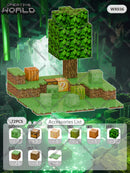 Kit de Blocos Magnéticos Estilo Pixel – Mundo Mine para Crianças 3+ | Brinquedo Educativo STEM com Cubos e Base de Montar