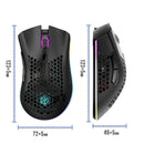 Mouse Gamer Sem Fio BM600 Recarregável com Iluminação RGB e Design Ergonômico – Conexão USB 2.4G para PC, Notebook e Desktop