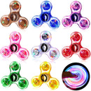 Fidget Spinner Cristal LED – Glow in the Dark, Brinquedo EDC, Alívio de Estresse para Crianças
