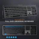Teclado Sem Fio K1AA com Iluminação – Conexão Multi-Dispositivo, Silencioso e Ideal para Uso Noturno