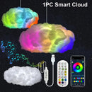 Luminária Inteligente Nuvem 35,43" – Efeitos de Trovão e Música, Ideal para Quarto, Jogos e Decoração Interna