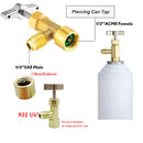 Kit Manômetro para Refrigeração e Ar Condicionado – Compatível com R-12, R-22, R-404A, R-134a | Com Mangueiras, Acopladores Ajustáveis e Adaptador para Recarga