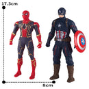 Boneco Articulado 17cm Marvel com Luz – Heróis: Capitão, Homem de Ferro e Aranha | Brinquedo Infantil e Colecionável