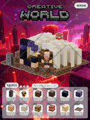 Kit de Blocos Magnéticos Estilo Pixel – Mundo Mine para Crianças 3+ | Brinquedo Educativo STEM com Cubos e Base de Montar