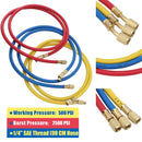 Kit Manômetro para Refrigeração e Ar Condicionado – Compatível com R-12, R-22, R-404A, R-134a | Com Mangueiras, Acopladores Ajustáveis e Adaptador para Recarga