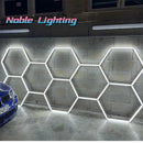 Luminária LED Hexagonal em Colmeia para Teto – Iluminação Profissional para Barbearias, Garagens, Oficinas e Estúdios