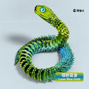 Cobra Articulada 3D Impressa – Brinquedo Sensorial Realista com Juntas Móveis, Modelo de Simulação Animal para Crianças e Adultos