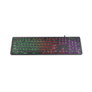 Teclado Gamer Knup KP-2059 com Iluminação RGB – USB com Fio, Padrão ABNT2, Antighosting – Compatível com PC, Notebook, Windows, Mac e Linux – Preto