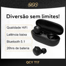 Fone de Ouvido Bluetooth QCY T17 TWS com Cancelamento de Ruído ENC, Modo Gamer e Estojo Recarregável – Pronta Entrega no Brasil