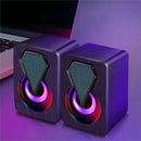 Caixa de Som 2.0 para PC Gamer – Som Estéreo, Luz RGB, Compatível com Notebook e Computador