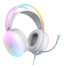 Headset Gamer In-Ear com LED, Microfone Ajustável e Som Envolvente – Bluetooth + Cabo 3.5mm USB, Compatível com PC/Console/Smartphone