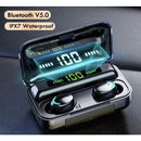 Fone de Ouvido Sem Fio F9-5 – Display LED, Estojo Power Bank, Áudio Premium Estéreo, Bluetooth