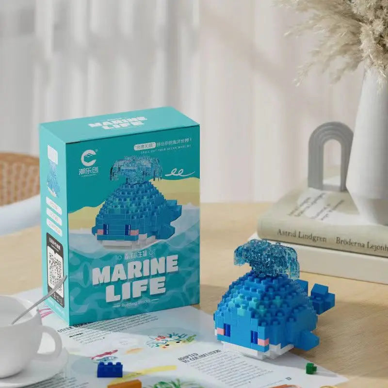 Blocos de Montar Mini Animais do Mundo Marinho – Brinquedo Educativo Criativo Compatível com LEGO®