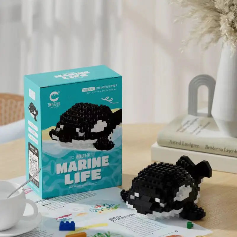 Blocos de Montar Mini Animais do Mundo Marinho – Brinquedo Educativo Criativo Compatível com LEGO®