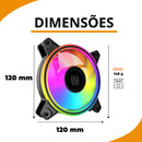 Kit com 3 Fans RGB 120mm para Gabinete Gamer – Iluminação LED e Alto Desempenho