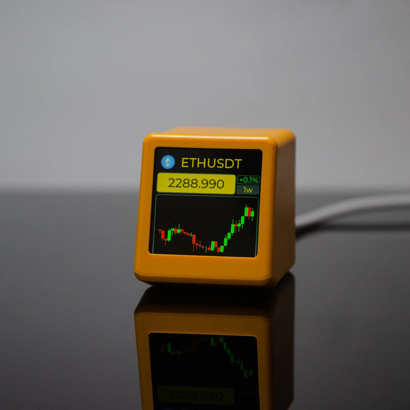 GeekMagic NerdMiner – Monitor Inteligente de Criptomoedas, Ações, Câmbio e Clima com Relógio Digital