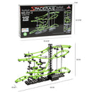 Roller Coaster de Bolinhas 193 Peças – Brinquedo Educativo Científico Infantil, Pista de Corrida Labirinto DIY com Luzes e Movimento Automático