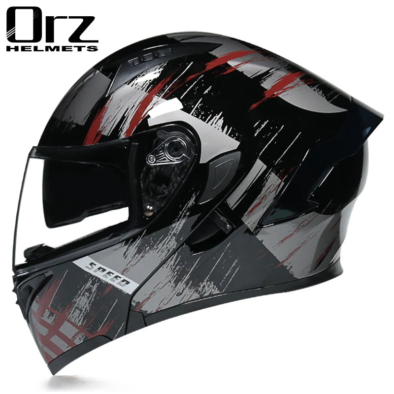 Capacete Modular Flip-Up para Moto – Full Face com Dupla Viseira, Alta Qualidade e Certificação DOT
