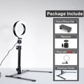 Ring Light LED com Tripé e Suporte para Celular – Iluminação Profissional para Fotos, Vídeos, Lives e Maquiagem