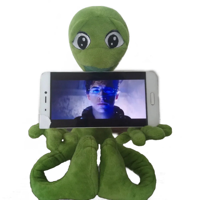 Boneco de Pelúcia Alienígena Verde Dançante – Brinquedo Divertido Infantil e Suporte para Celular
