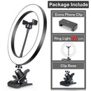 Ring Light LED com Tripé e Suporte para Celular – Iluminação Profissional para Fotos, Vídeos, Lives e Maquiagem