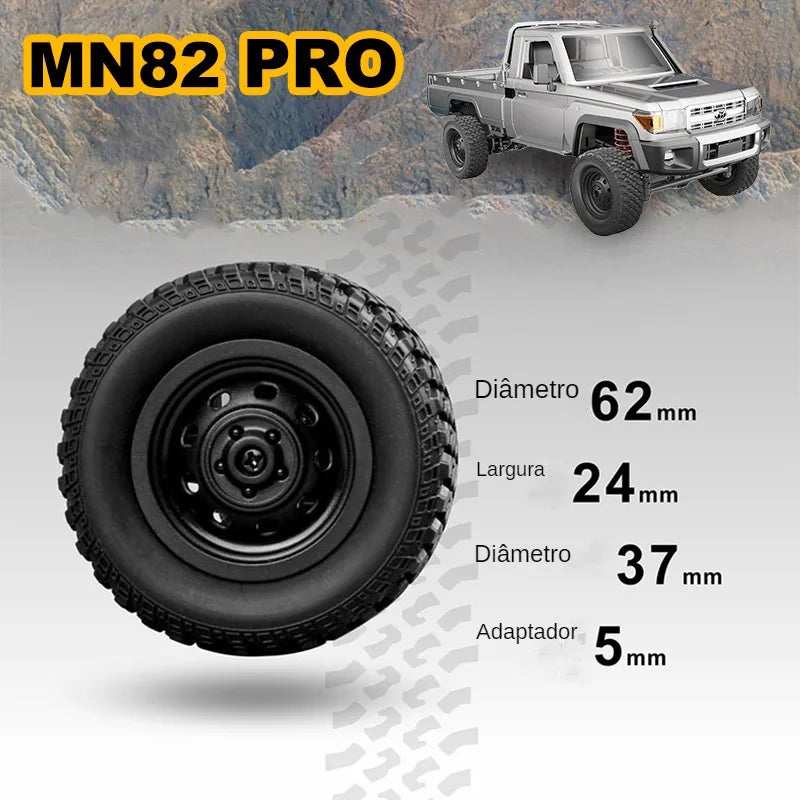 Caminhonete RC 4x4 Escala 1:12 ZWN MN82 PRO – Faróis Controláveis, 2.4G, Off-Road Potente, Brinquedo de Aventura para Crianças