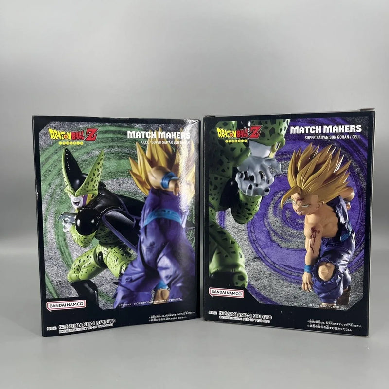Boneco Original Bandai Banpresto Dragon Ball Z Match Makers Cell vs Son Gohan – Figure Colecionável Anime