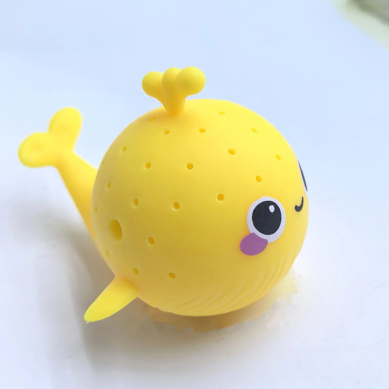 Brinquedo de Banho Infantil Baleia Espremível – Esponja Absorvente de Água | Alívio de Estresse | Brinquedo de Verão para Piscina