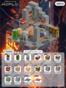 Kit de Blocos Magnéticos Estilo Pixel – Mundo Mine para Crianças 3+ | Brinquedo Educativo STEM com Cubos e Base de Montar