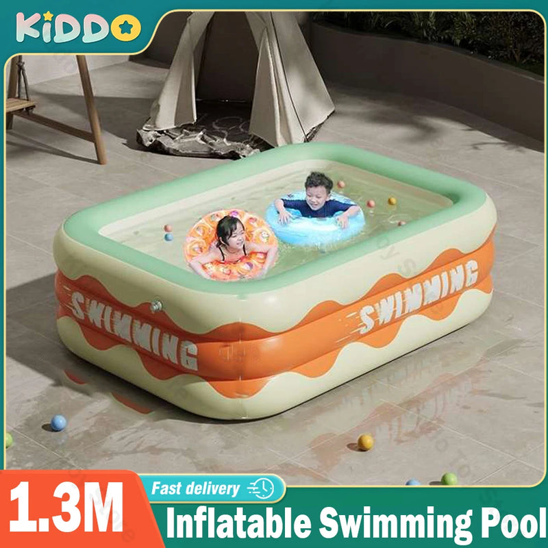 Piscina Inflável Quadrada 1,3m | PVC Reforçado | Diversão Garantida no Verão!