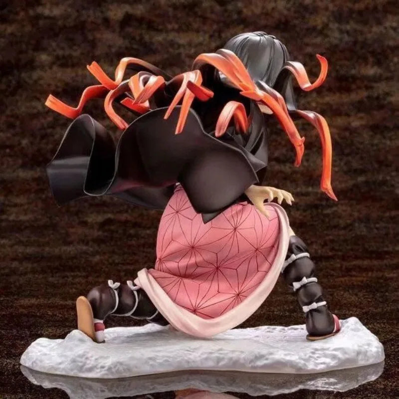 Estátua Demon Slayer Nezuko Furiosa – Figura Criativa Anime, Diorama Decorativo para Mesa e Coleção