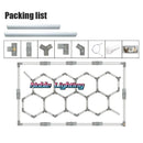 Luminária LED Hexagonal em Colmeia para Teto – Iluminação Profissional para Barbearias, Garagens, Oficinas e Estúdios