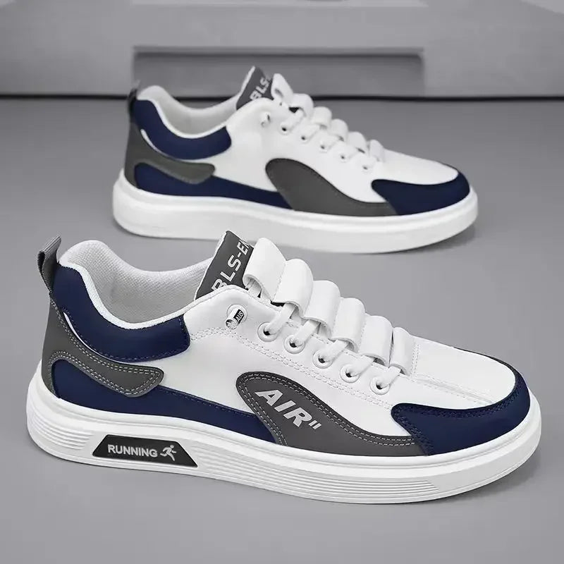 Tênis Masculino Casual em Couro – Estilo Moderno 2025 | Confortável para o Dia a Dia, Corrida e Esporte