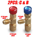 1, 2 ou 4 Válvulas de Segurança para Carga de Gás R410A/R22 – Rosca 1/4" | Adaptador para Ar-Condicionado e Refrigeração