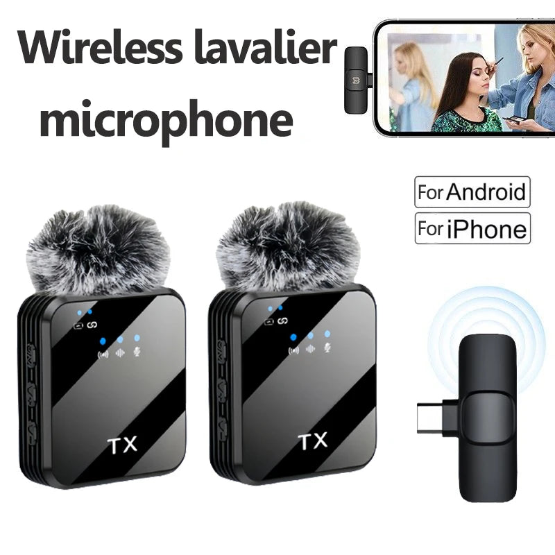 Microfone de Lapela Sem Fio 3 em 1 – Para Lives, Entrevistas e Gravações com Cancelamento de Ruído