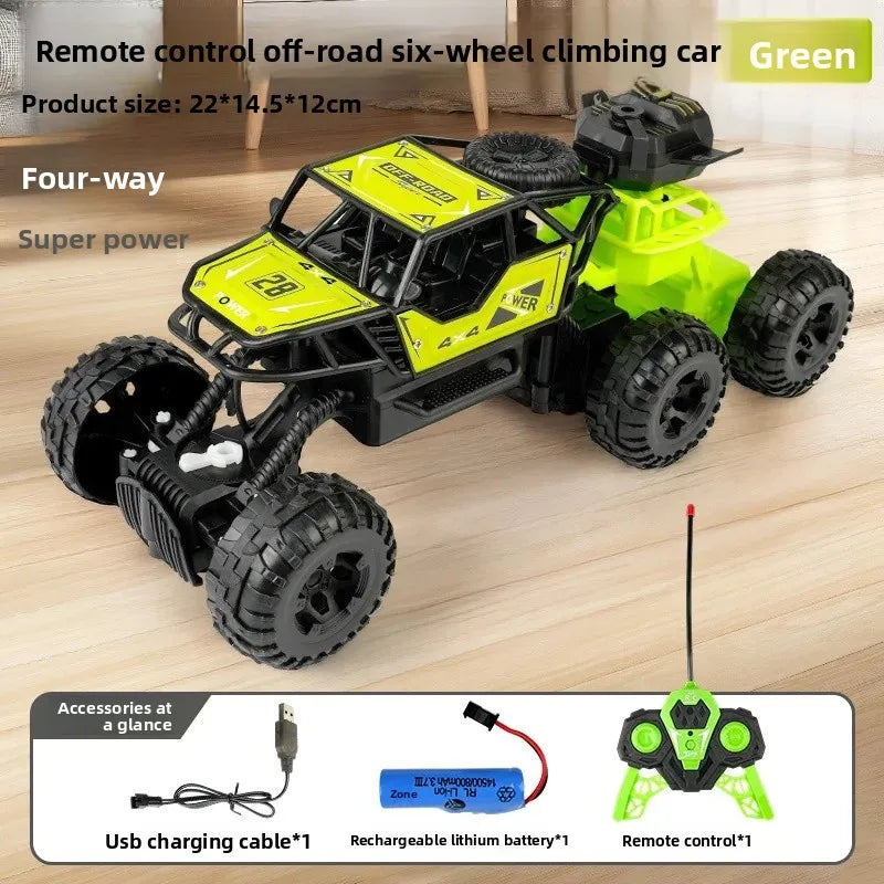 Carro Off-Road de Seis Rodas em Liga com Controle Remoto