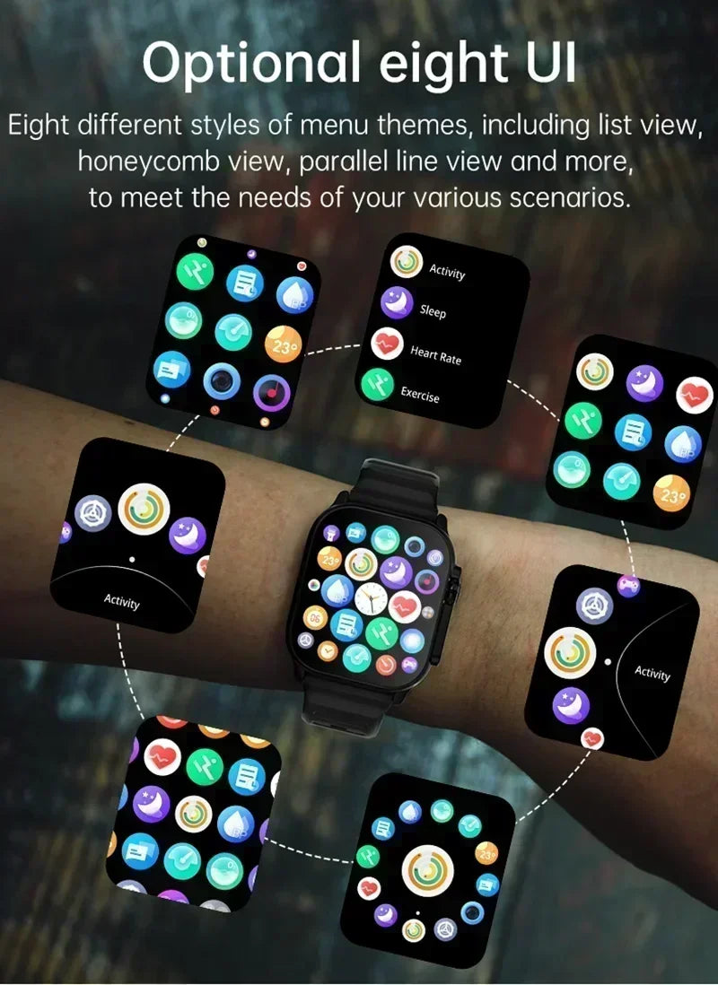 Smartwatch T900 U2 2025 – Tela 49mm, NFC, GPS, Chamadas Bluetooth, Música, Jogos e Carregamento Sem Fio | Para Homens e Mulheres
