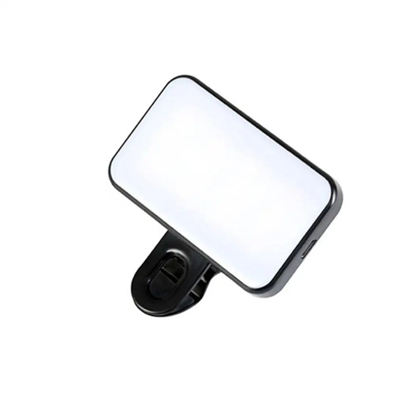 Luz de Preenchimento para Videoconferência com Clipe – LED 3 Cores, Bateria Recarregável, Para Celular, Notebook e Monitor