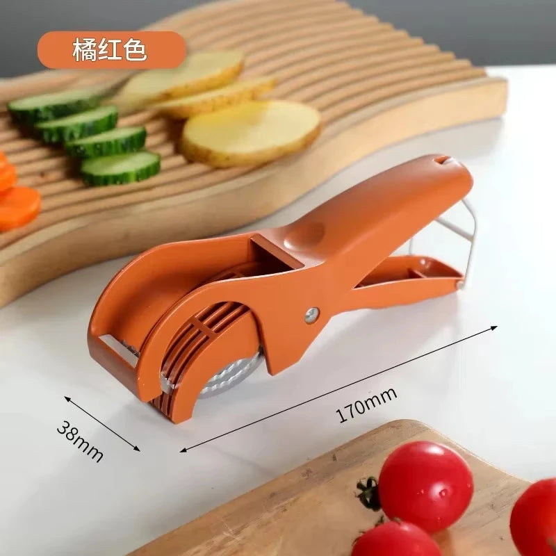 Fatiador de Legumes e Frutas HooFun – Inox Multifuncional para Saladas | Utensílio de Cozinha Prático e Eficiente