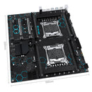 Placa-Mãe MACHINIST X99 MD8 E-ATX | Suporte Dual CPU Xeon LGA 2011-3 | 8 Slots DDR4 | NVMe M.2 | USB 3.0