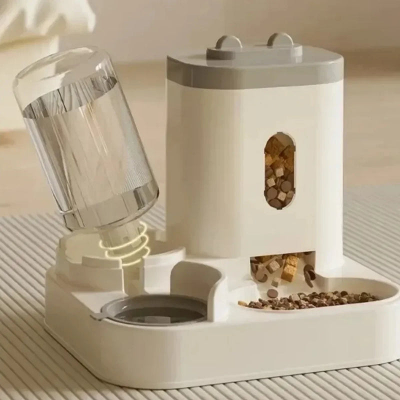 Comedouro e Bebedouro Automático para Pets – Grande Capacidade, Ideal para Gatos e Cães