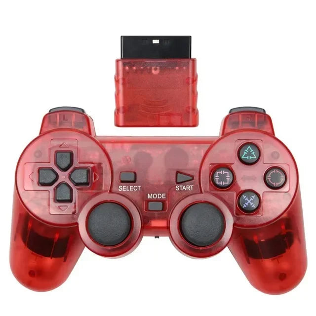 Gamepad Sem Fio PS2 – Joystick 2.4G com Vibração para PS2 e PC