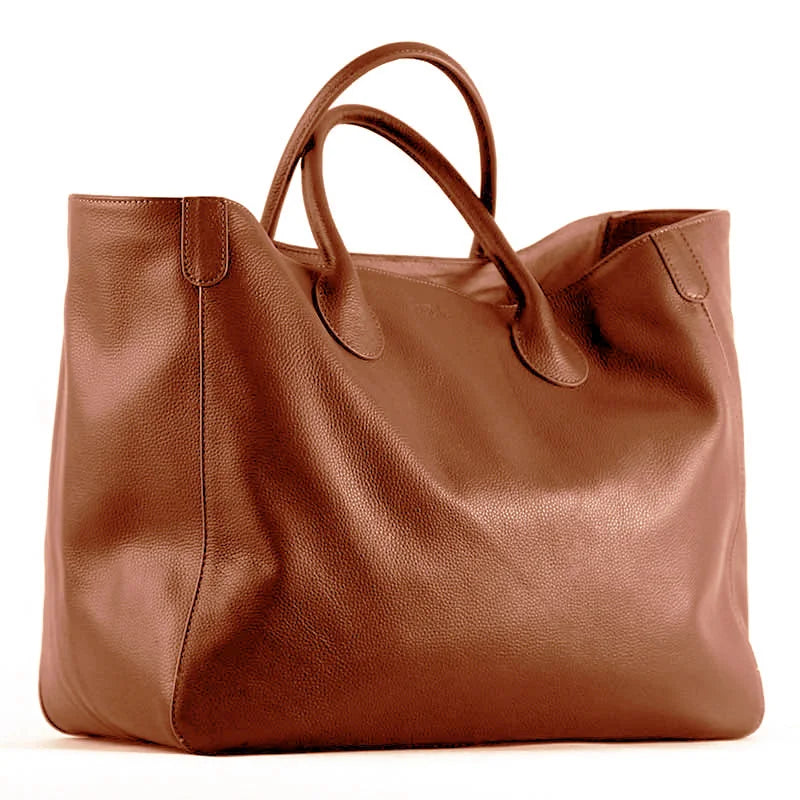 Bolsa Feminina Grande MS 41cm – Couro Legítimo de Alta Qualidade | Estilo Luxuoso para Viagem e Uso Diário