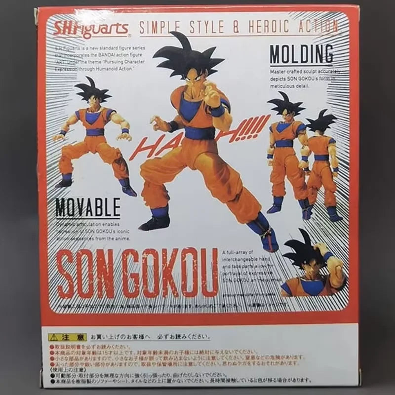 Dragon Ball Super SHF S.H.Figuarts Son Goku Kakarotto – Figura de Ação Móvel, Estilo Simples, Modelo Heróico