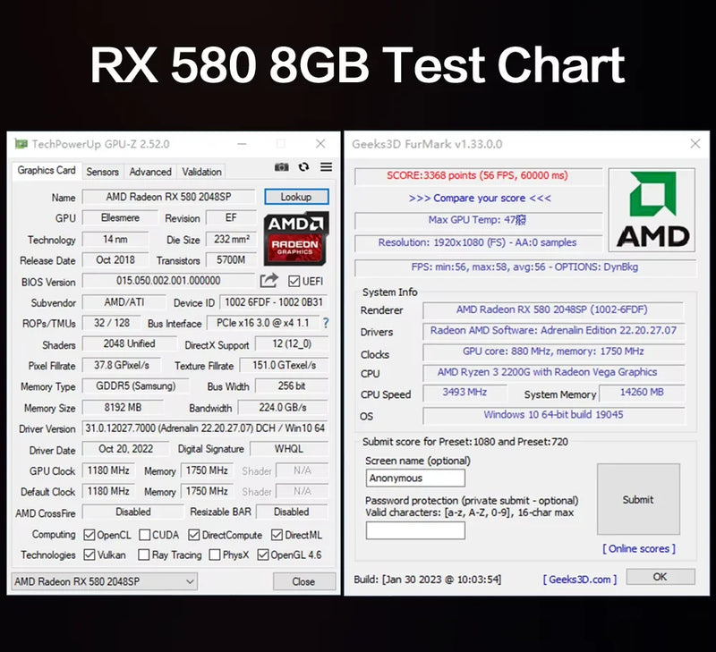 Placa de Vídeo MLLSE AMD Radeon RX 580 8GB GDDR5 – 256 Bits, PCI-E 3.0 x16 | GPU Gamer para PC