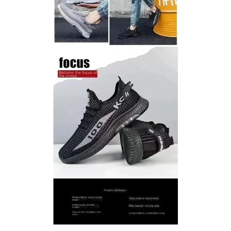 Tênis Masculino Casual e Esportivo – Estiloso, Leve, Respirável para Corrida, Caminhada e Treinos