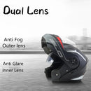 Capacete Modular Flip-Up Personalizado – Dual Lens, Full Face para Motocross e Moto, Unissex, Estilo Moderno