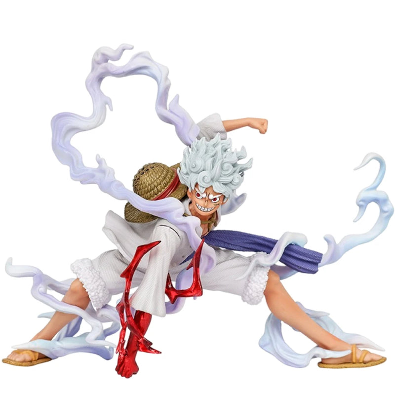 One Piece Luffy Figura Sun God Nika | Action Figure Colecionável 17cm | Estátua Decorativa em PVC | Presente Geek Anime
